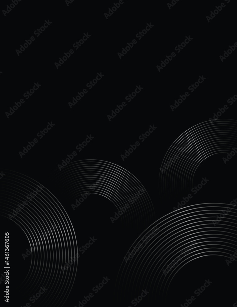 Poster abstract black background with gradient lines. vector illustration.