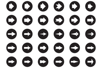 Set of Black Arrows Icons Vector Collection. Different Arrow icon big set. Design elements. Eps 10