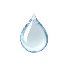 Single Water Droplet Transparent Background Purity Clean