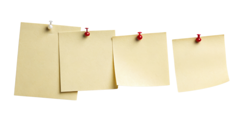 Sticky notes pinned on board create organized space for reminders and ideas, enhancing productivity and creativity