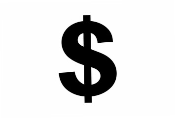 Obraz premium dollar sign silhouette vector