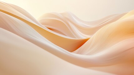 Flowing, soft curves of light peachy hues.