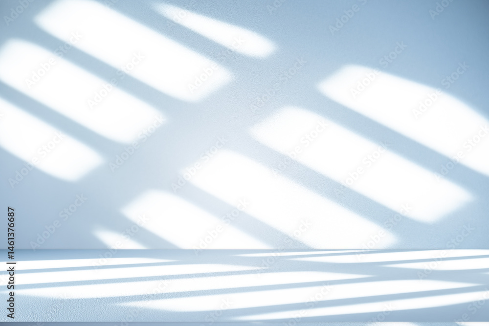 Leinwandbilder wall interior background, studio and backdrops show products. with soft light shadow from window col