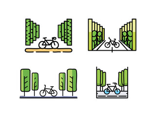 An electric bike on the street garden