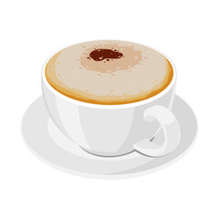 Vector icon image of Cappuccino one of the most common food flavors