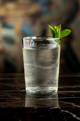 Elegant luxury cocktail in front of dark background