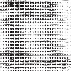 Abstract black dots create a rhythmic textured across the