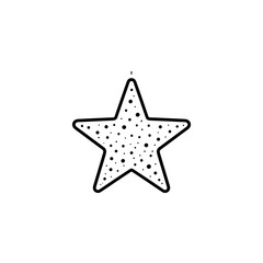 Obraz premium Star illustration with dotted design on white background