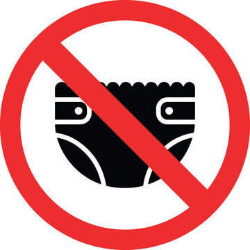 no diaper changing sign