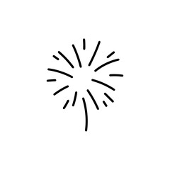 Obraz premium Firework explosion graphic illustration on white background