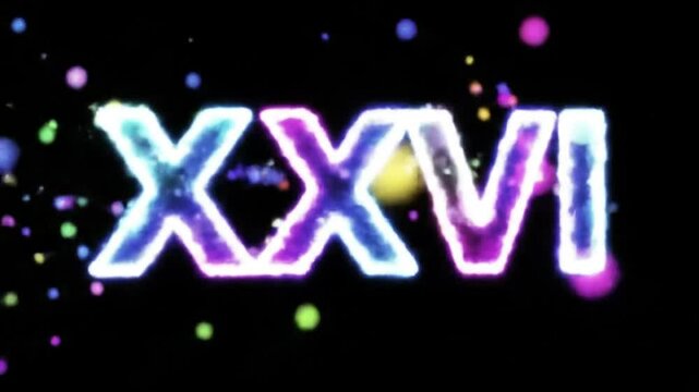 Sparkling Roman Numerals Glowing Symbolism Amidst Cosmic Dust