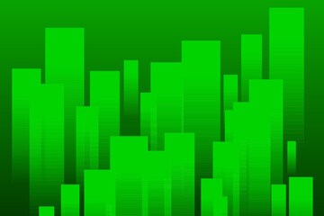 Green Stock Market Background. Finance Banner. Abstract Business Wallpaper. Vector Illustration