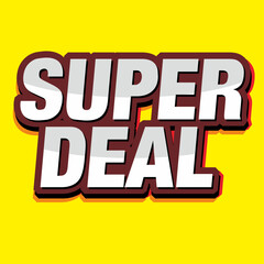 vector super deal text with y...