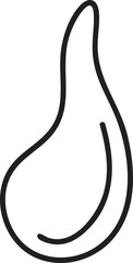 A simple stylized outline of a pear shape.