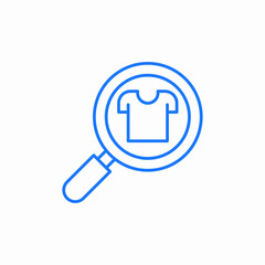 search clothes icon sign vector