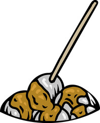 Handdrawn Fishball Street Food Illustration