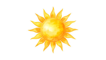 vibrant sun illustration with bright yellow rays radiating outward, symbolizing warmth and positivity. This cheerful design evokes feelings of happiness and energy, perfect for various creative