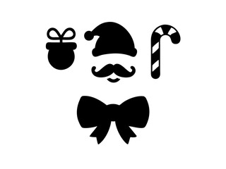  Christmas Silhouette Icons Set