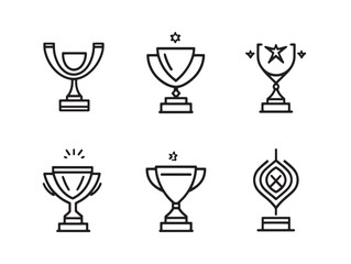 minimal business trophy outline design for award ceremony concept