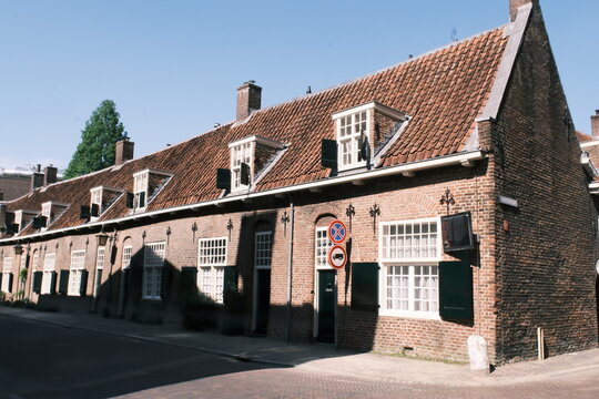 オランダ：ユトレヒトの街並み、A Street in Utrecht