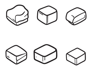butter line art drawing in minimal style for kitchen design