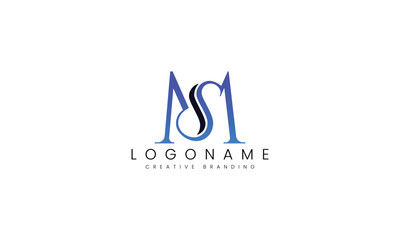 Minimalist MS Logo for Branding and Identity.