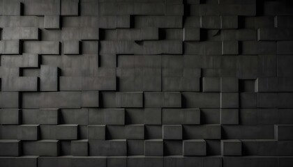 Dark gray geometric wall with a textured design, creating a modern abstract background.