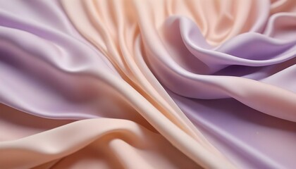 Fototapeta premium Elegant flowing fabric in soft pastel colors creates a gentle and smooth abstract background.