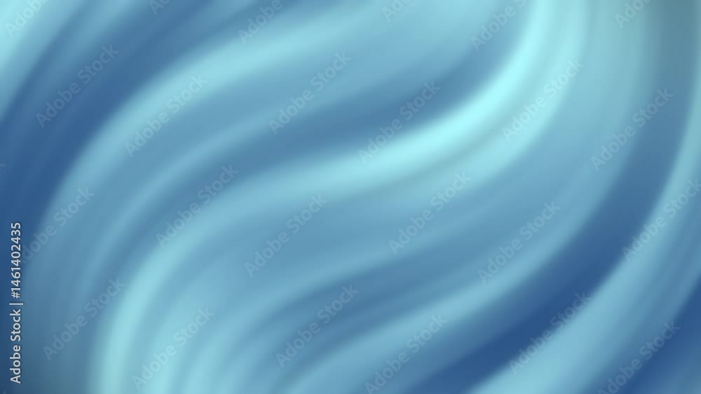 Poster Soft flowing abstract blue waves create a calm and soothing visual background with gentle curves and gradients.