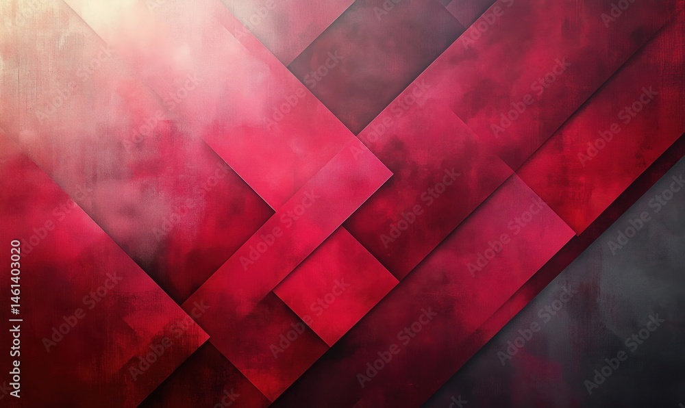 Poster abstract red geometric background with layered shapes and gradients