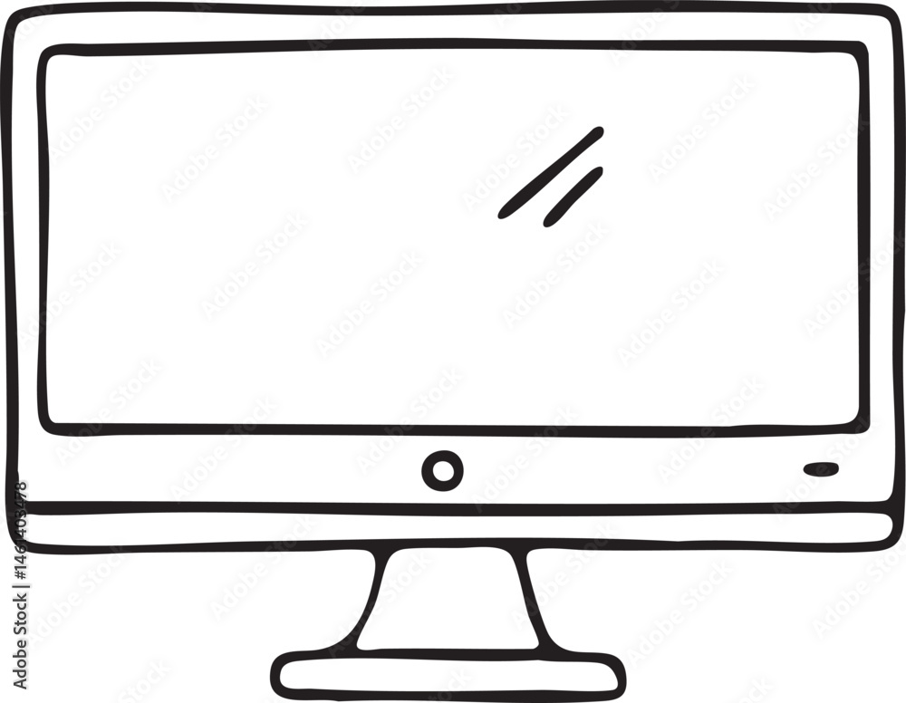 Poster a simple monitor displays a blank screen.