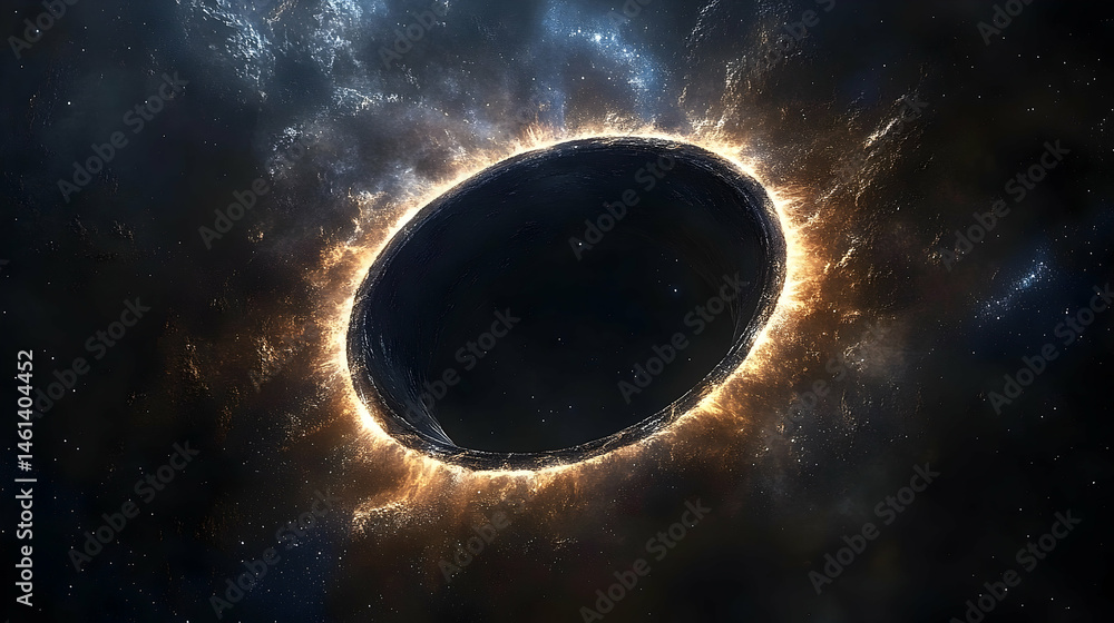 Wall mural cosmic ring structure in deep space.