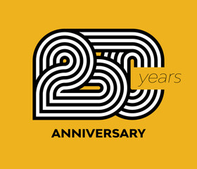 250 years retro anniversary vector template design illustration