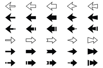 Set of Black Arrows Icons Vector Collection. Different Arrow icon big set. Design elements. Eps 10