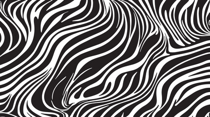 Zebra Print Vector – Black and White Animal Pattern Background