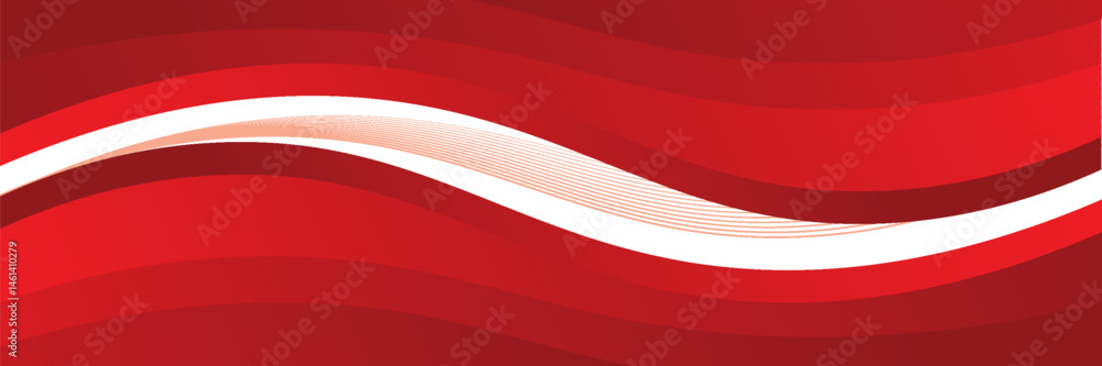 Aufkleber vector red line background curve element with white space for text and message design, overlapping l