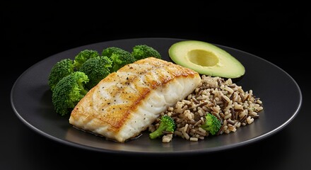 Grilled Fish Meal on Plate