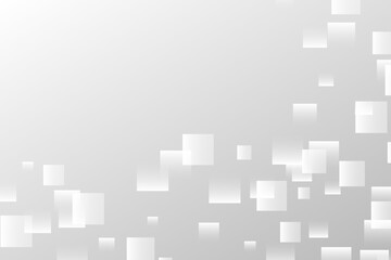 Modern White Geometric Background With Copy Space. Technology Banner. Vector Illustration. Abstract Business Wallpaper