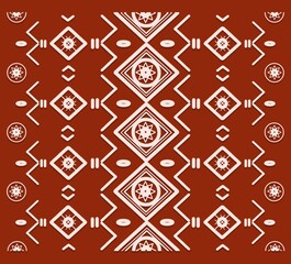 seamless geometric pattern,humans,floor tiles,stars,flowers,mountains,ropes,sun,arecombinded from...