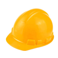 Fototapeta premium Yellow construction helmet isolated on transparent background