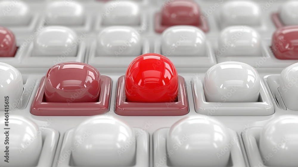 Poster striking red heart resting on a computer keyboard illustrating connection between technology and emo
