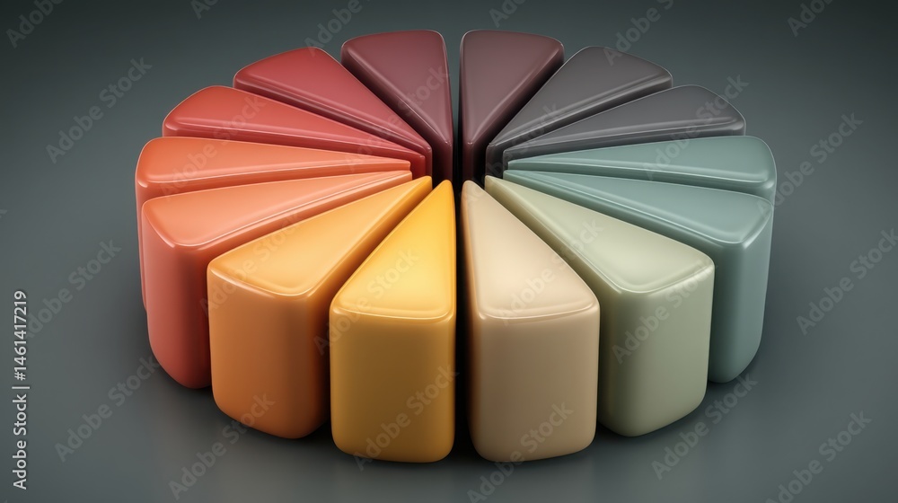 Poster deliciously crafted pie chart representing portfolio diversification scoring widget and overarching 