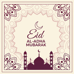 Eid al Adha Mubarak vector illustration