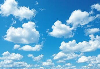 Obraz premium The background features soft pink clouds set against a blue sky, evoking feelings of peacefulness, calmness, gentleness, serenity, dreaminess, and heavenliness in a breathtaking cloudscape