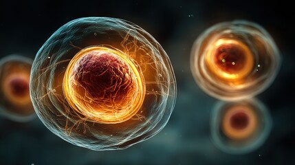 Somatic Cell, Cellular structures showcasing intricate details and vibrant colors in a scientific context.