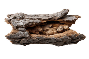 Fototapeta premium Weathered wood with intricate textures and natural details. Png, Transparent background.