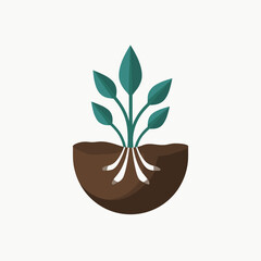 vibrant green plant growth in brown pot