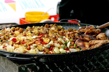 Savory Skillet With Roasted Meat Vegetables