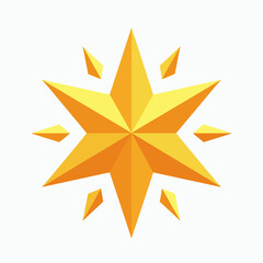 Fototapeta premium golden starburst icon with yellow and orange hues
