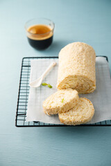 Traditional homemade Swiss roll